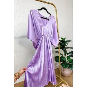 She And Shy Lilac Kimono Midi Dress